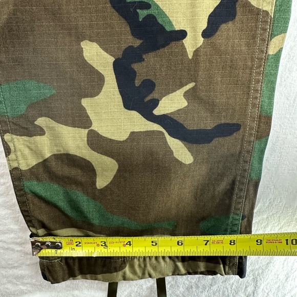Vintage US Military Pants Men's L Long Woodland Camo Ripstop Hot Weather Cargo - Picture 16 of 16